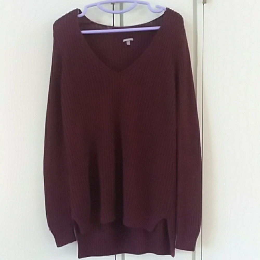 Charlotte Russe purple v neck sweater